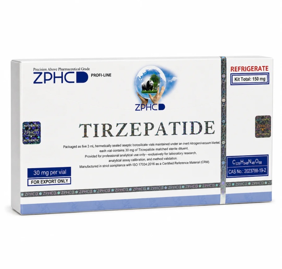 Tirzepatida ZPHC | 150 mg | Kit com 5 Frascos de 30 mg | Tirzepatida Liofilizada
