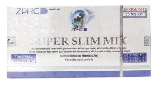 Super Slim Mix ZPHC | 55 mg | 5 Frascos Liofilizados de 11 mg | Blend de AOD 9604 + Fragmento HGH 176-191 + Adipotide para Reconstituição