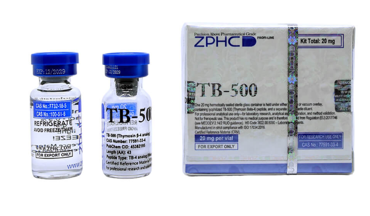 TB-500 ZPHC | 20 mg | Kit com Peptídeo Liofilizado e Água Bacteriostática para Reconstituição