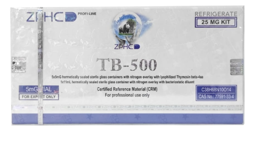 TB-500 ZPHC | 25 mg | Kit com 5 frascos de 5 mg de Peptídeo Liofilizado para Reconstituição