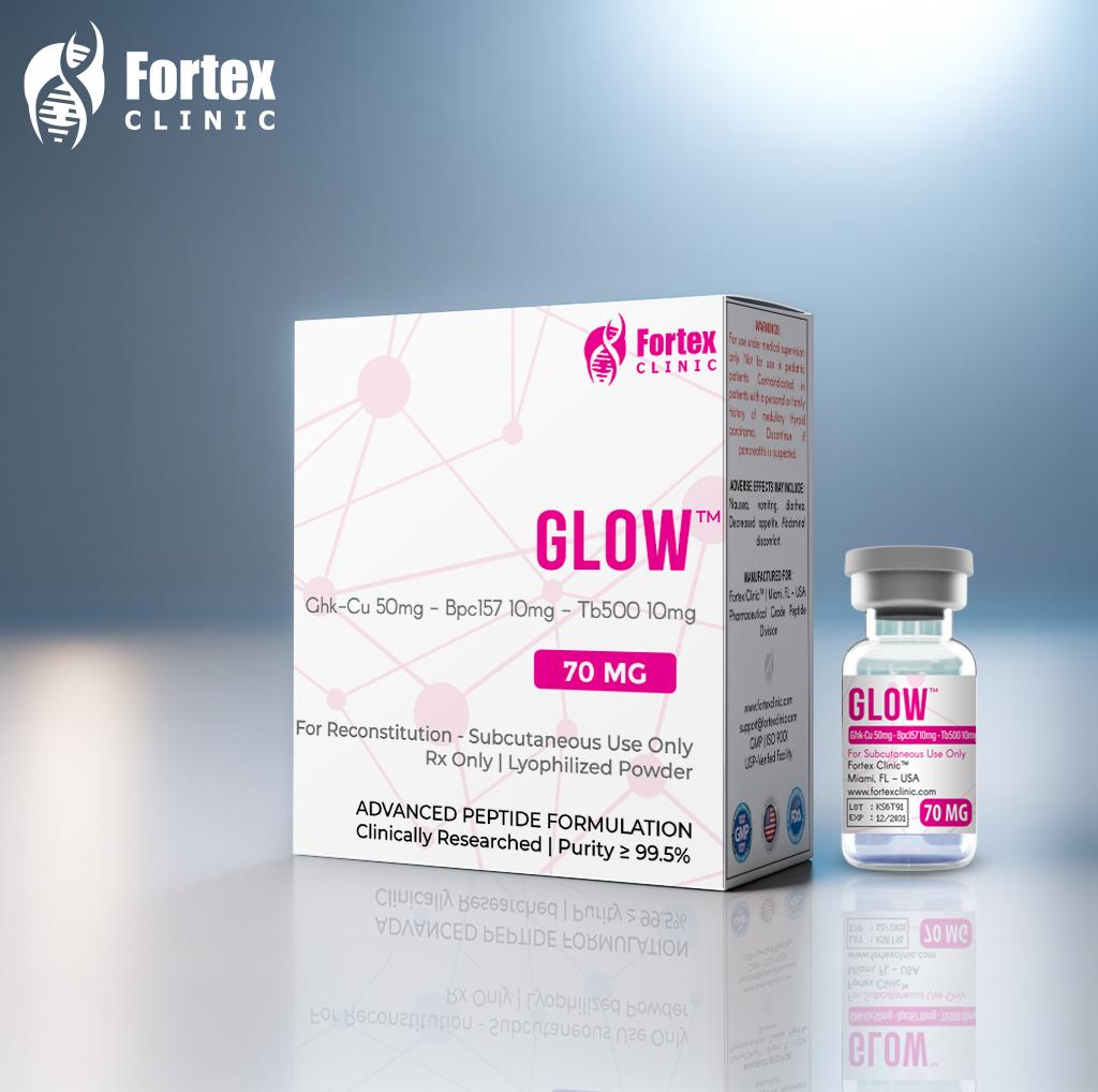 GLOW 70mg (TB-500 + BPC157 + GHK-Cu) – Fortex